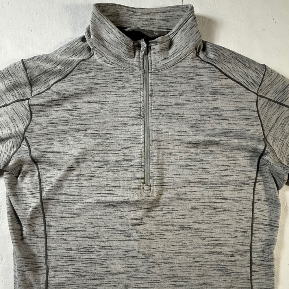 Kuhl 1/4 Zip Pullover Womens Large Gray Space Dye Performance Thumbholes 108846